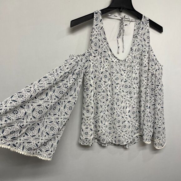 Abercrombie & Fitch Women Cold Shoulder Blouse Top Shirt Size Small B326 -7 - Picture 10 of 15